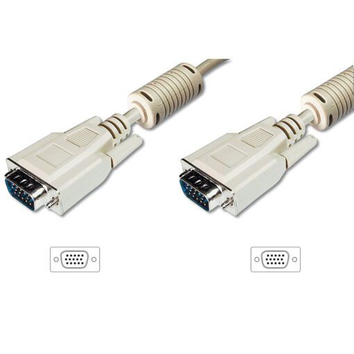 DIGITUS AK-310103-200-E VGA Monitör Kablosu Bej (20m)